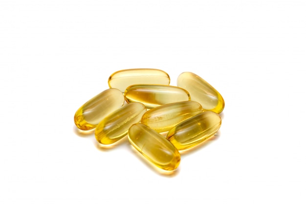 Fine isolata sana di nutrizione di nutrizione di sport delle vitamine di giallo dell'olio di pesce di Omega 3 della vitamina su