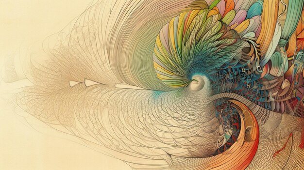 Fine matita colorata arte illustrazione Sfondo surreale