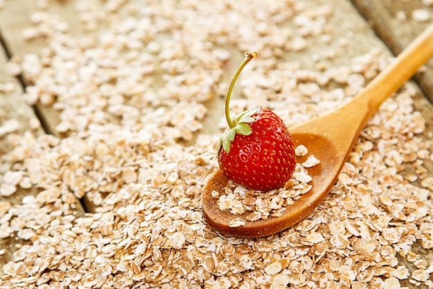 Fiocchi di avena e fragole