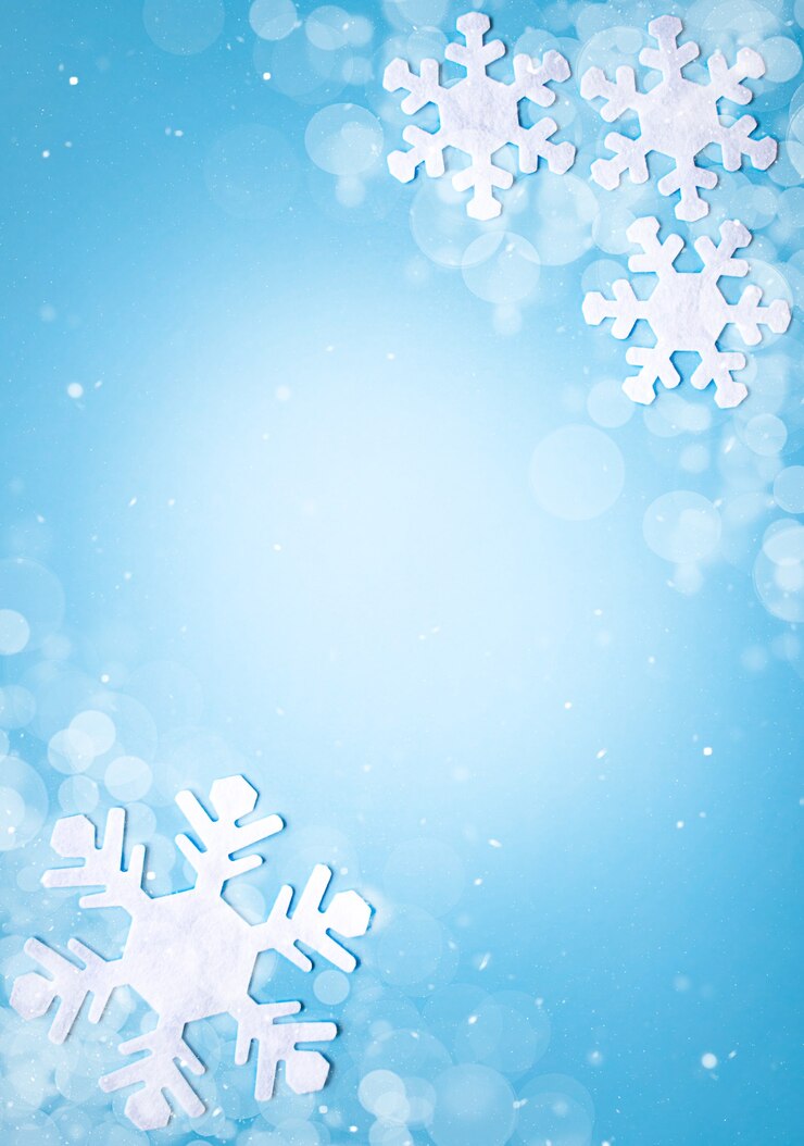 Foto fiocchi di neve isolati sull'azzurro
