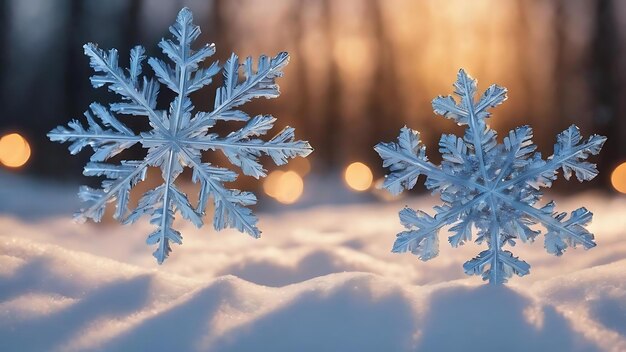 Fiocchi di neve su superficie bianca