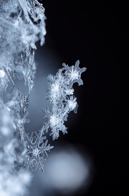 Fiocco di neve nella stagione invernale di neve