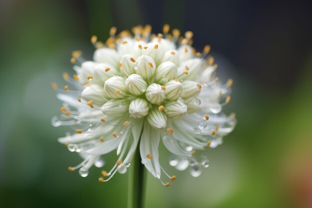 Fiore bianco della cipolla gigante Genera Ai