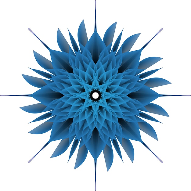 Fiore blu di design mandala