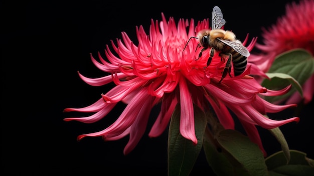 Fiore di balsamo d'ape fiore realistico immagine generata dall'AI