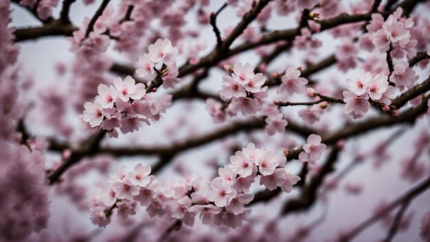 fiore di ciliegio albero di sakura primo piano paesaggio