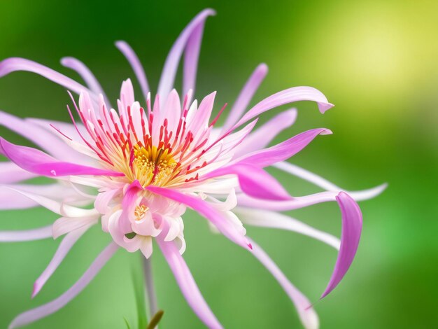 Fiore di fiore di ragno splendidamente fiorito con sfondo naturale ai generato