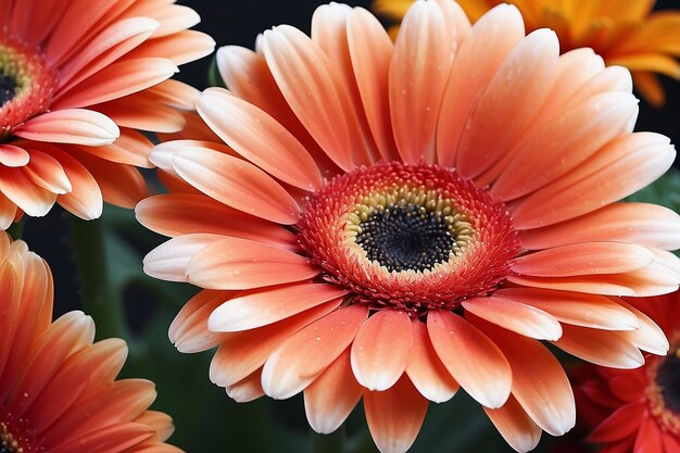 Fiore di gerbera da vicino sfondo macro fiore