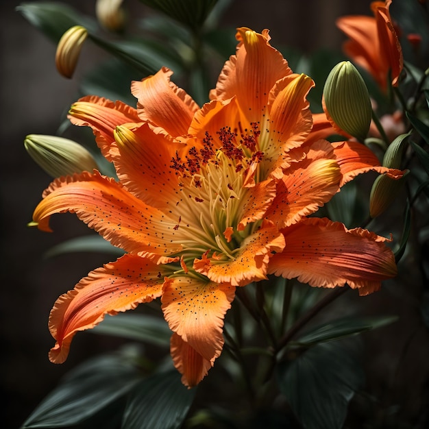 Fiore di giglio arancione