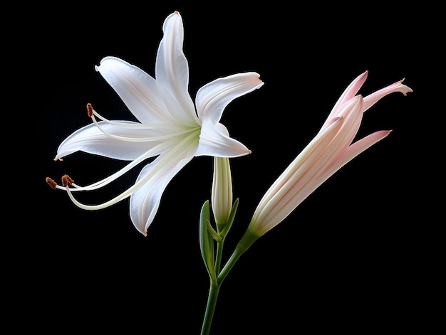 Fiore di giglio sullo sfondo dello studio fiore di giglia singolo immagini di fiori bellissimi