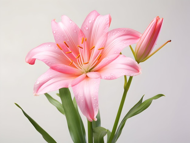 Fiore di giglio sullo sfondo dello studio fiore di giglia singolo immagini di fiori bellissimi