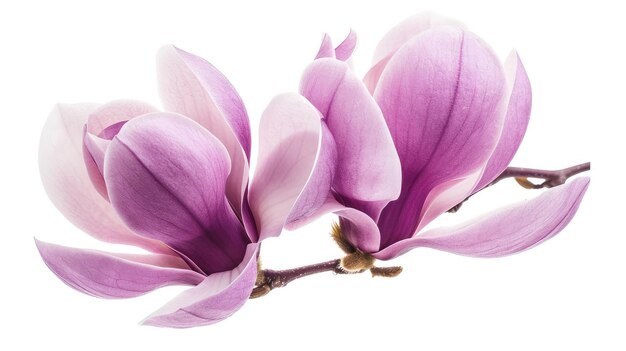 Fiore di magnolia viola Magnolia felix isolato su sfondo bianco