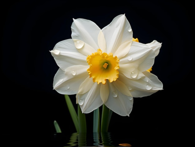 Fiore di narcisse in sottofondo in studio singolo Fiore di Narcisse Belle immagini di fiori