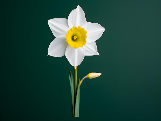 Fiore di narcisse in sottofondo in studio singolo Fiore di Narcisse Belle immagini di fiori