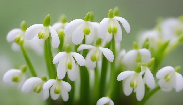 fiore di nevicola isolato con sfondo morbido