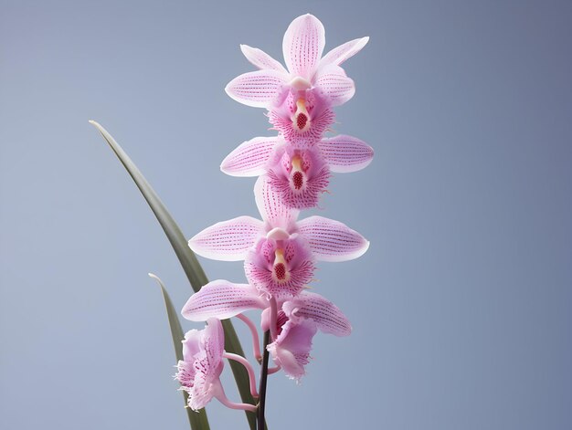 Fiore di orchidee a coda di volpe sullo sfondo dello studio fiore di orkidee a cola di volpe singola immagini di fiori bellissimi