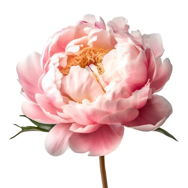 Fiore di peonia isolato su sfondo con intelligenza artificiale generativa