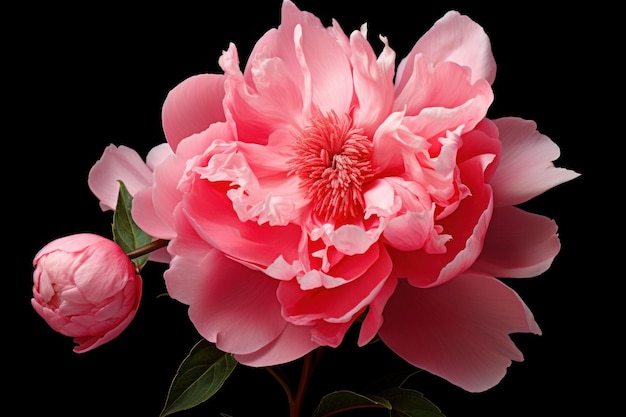 Fiore di peonia rosa velluto Generate Ai