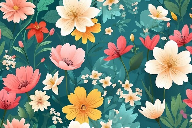 Fiore di primavera Illustrazione di sfondo naturale Generativa AI