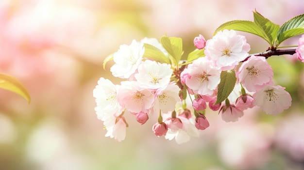 Fiore di sakura sullo sfondo primaverile IA generativa