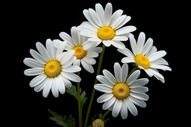 Fiore margherita vibrante su bianco