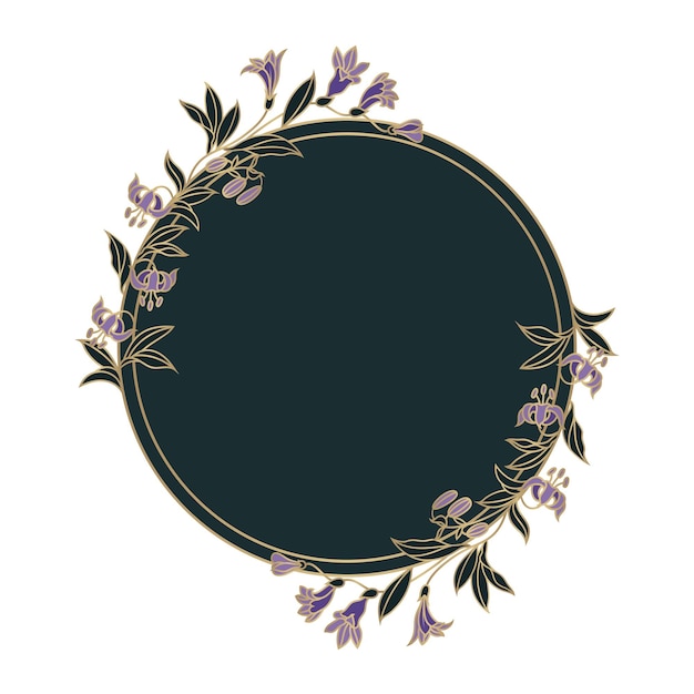 Fiore nero png badge sfondo trasparente