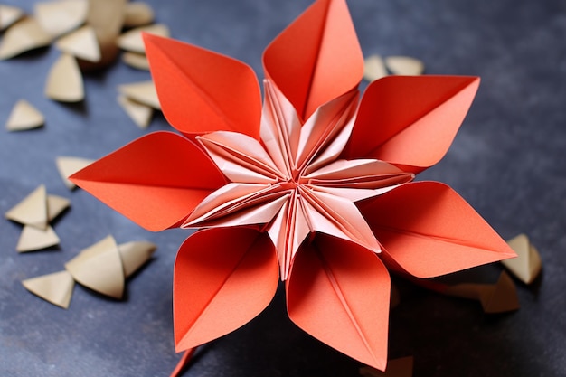 fiore origami colorato