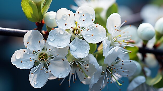 Fiore pastello Visto da vicino i petali del fiore della pera