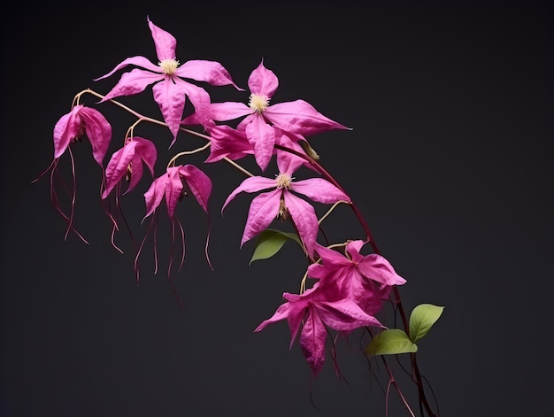 Fiore rampicante in studio sfondo singolo Fiore rampicante bellissimo fiore ai immagine generata