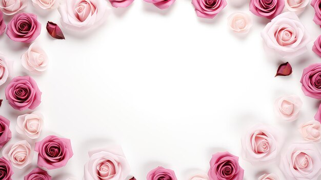 Fiore rosa con sfondo bianco copyspace