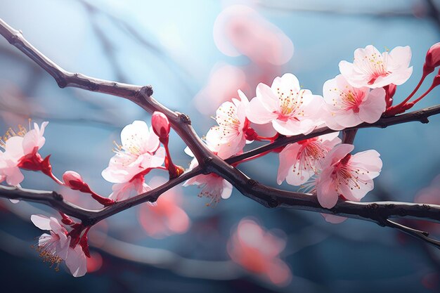 Fiore rosa effimero del ramo di Sakura Generare Ai