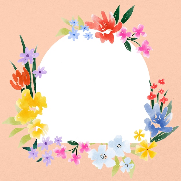 Fiore rotondo cornice png sfondo trasparente