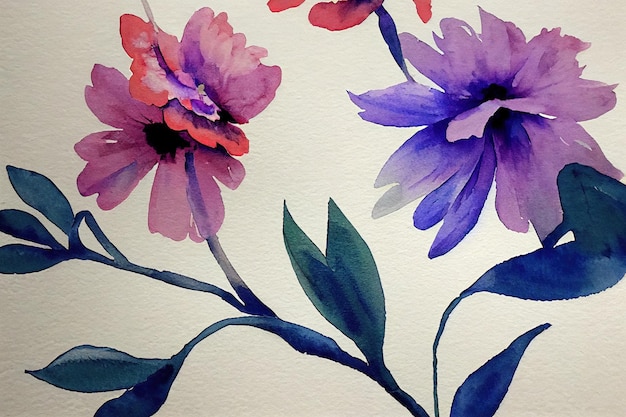 Fiori acquerello illustrazione arte