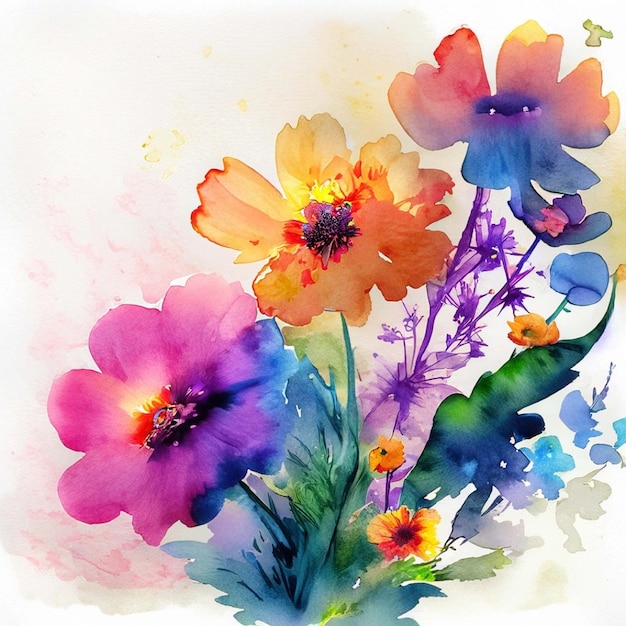 Fiori acquerello illustrazione arte