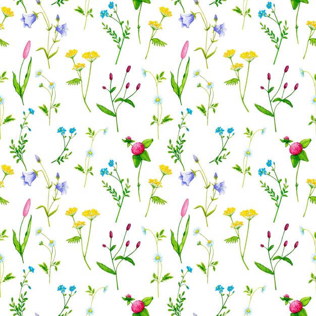 fiori acquerello modelli senza cuciture sfondo