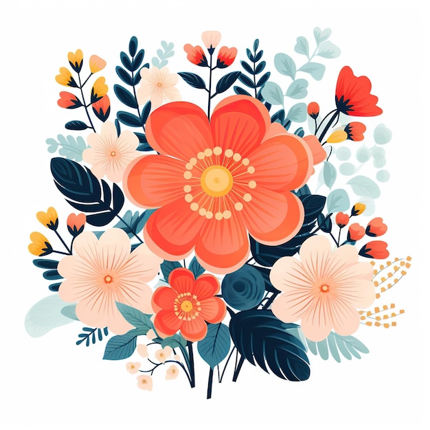 fiori arte in stile illustrazione