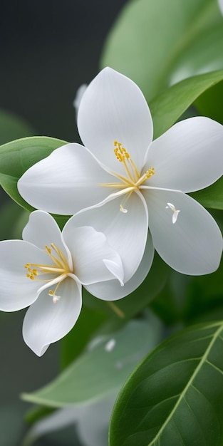 Fiori bianchi con stami gialli.