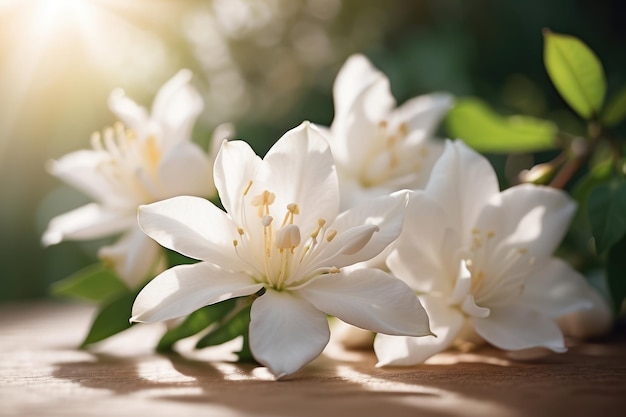 Fiori bianchi in fiore in una giornata di sole