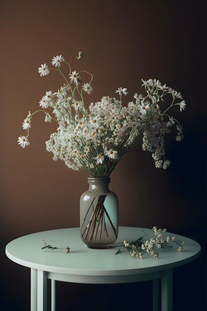 fiori bianchi in un vaso