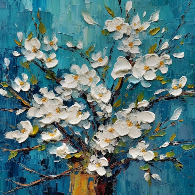 fiori bianchi su un ramo d'albero