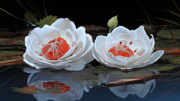 fiori colorati nel lago