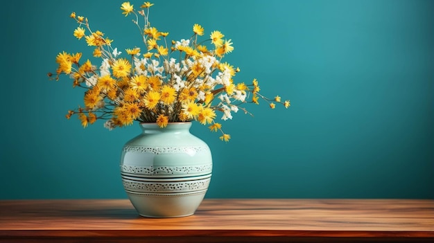 fiori d'arancio nel vaso Sfondo creativo per fotografia ad alta definizione