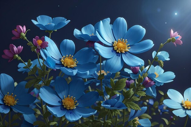 Fiori del cosmo blu