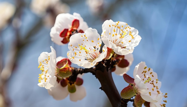 Fiori di albicocca in primavera