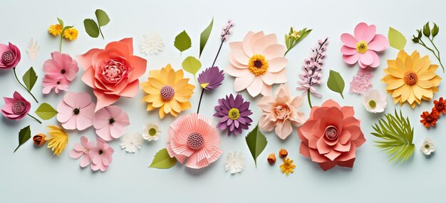 fiori di carta piatti per la festa della mamma