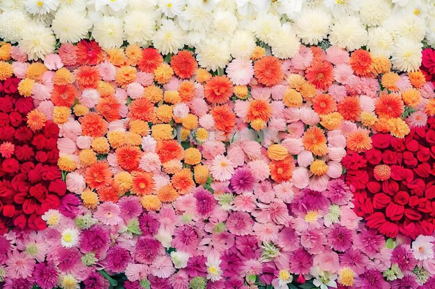 Fiori di crisantemo bianco Decorazione di nozze Generative Ai