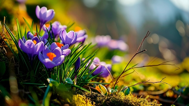 fiori di crocus primaverili