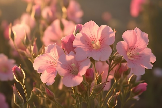 Fiori di enotera rosa generati Ai