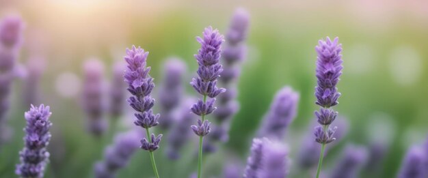 Fiori di lavanda che fioriscono in un campo