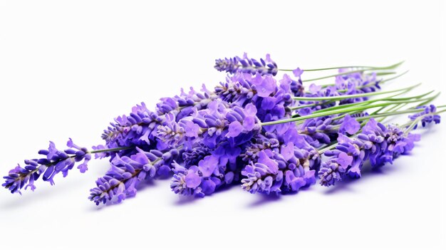 Fiori di lavanda isolati su sfondo bianco